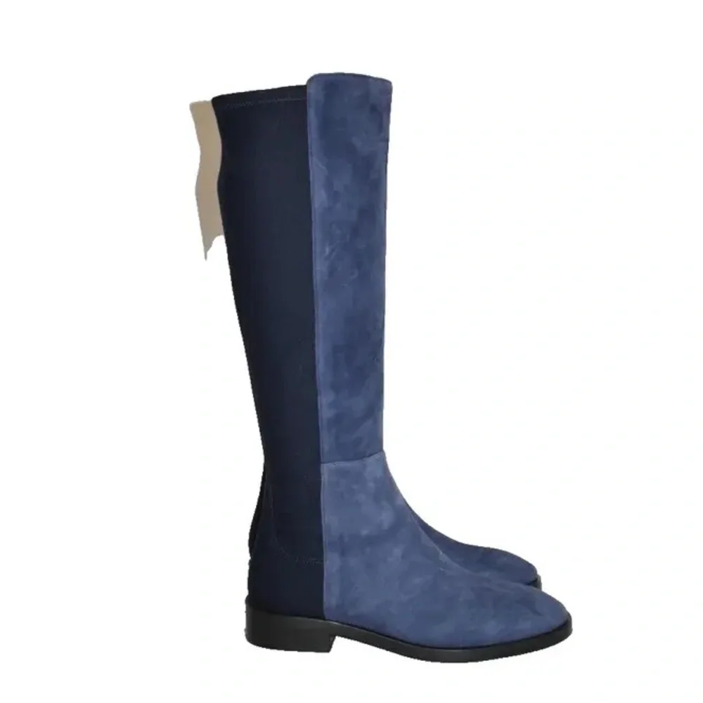 Stuart Weitzman Navy Suede Boots sz 11.5